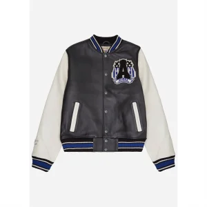 Men's Avirex American Varisty Leather Jacket - Front