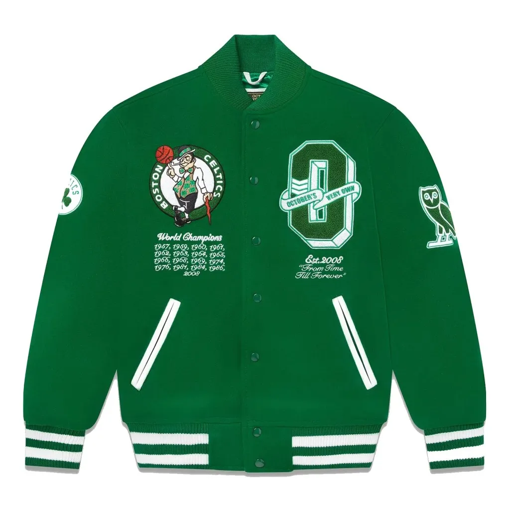 OVO-x-NBA-Celtics-Varsity-Jacket OVO x NBA Celtics Varsity Jacket - Image 1