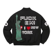 Supreme Tourist Black Varsity Jacket