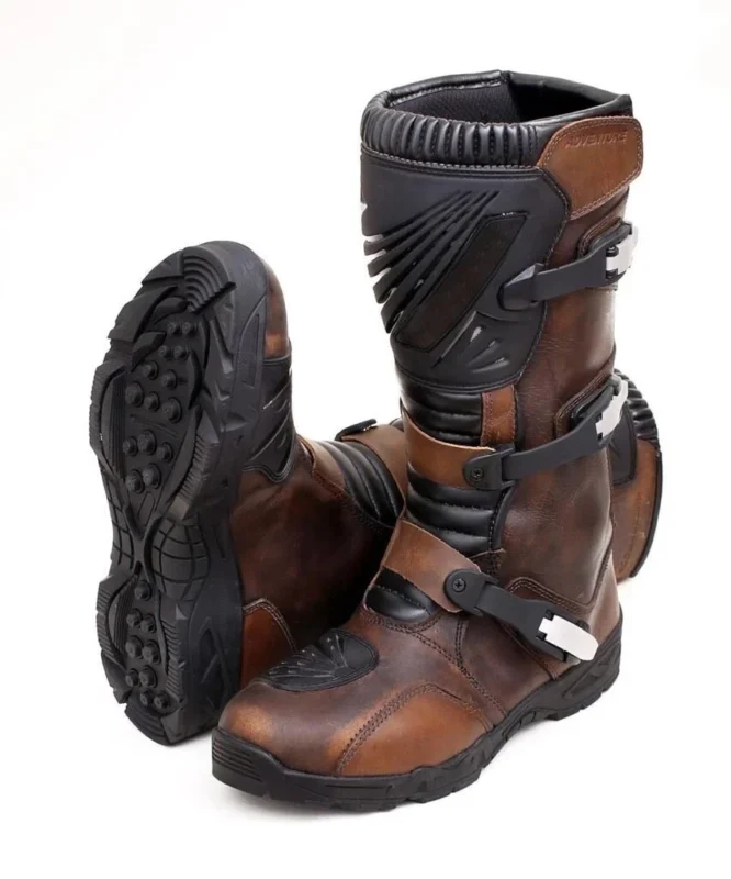 Leather Adventure Motorcycle Riding Shoes for Men
