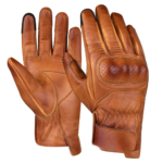 Premium 100% Leather Motorcycle Gloves for Moped Riding